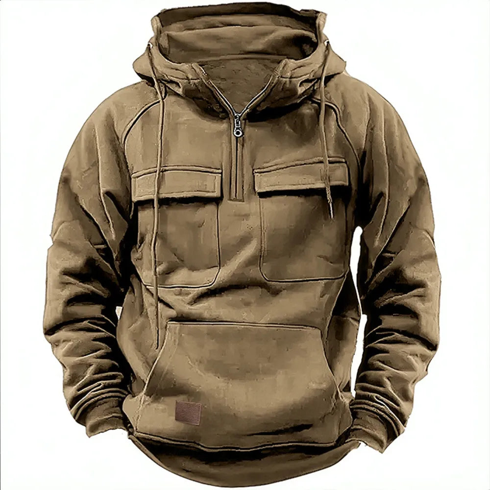 Adam – Sudadera con capucha, cremallera y bolsillos en el pecho