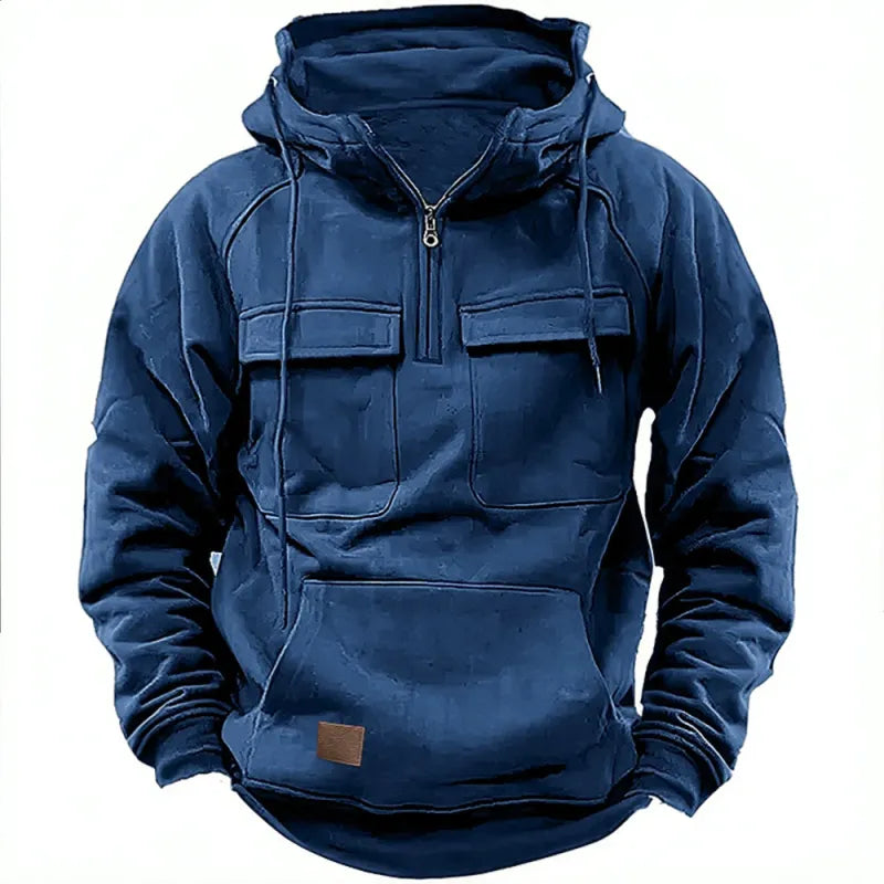 Adam – Sudadera con capucha, cremallera y bolsillos en el pecho