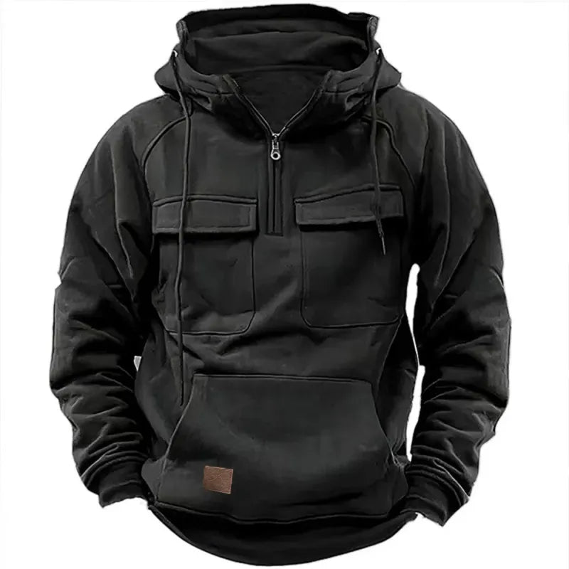 Adam – Sudadera con capucha, cremallera y bolsillos en el pecho