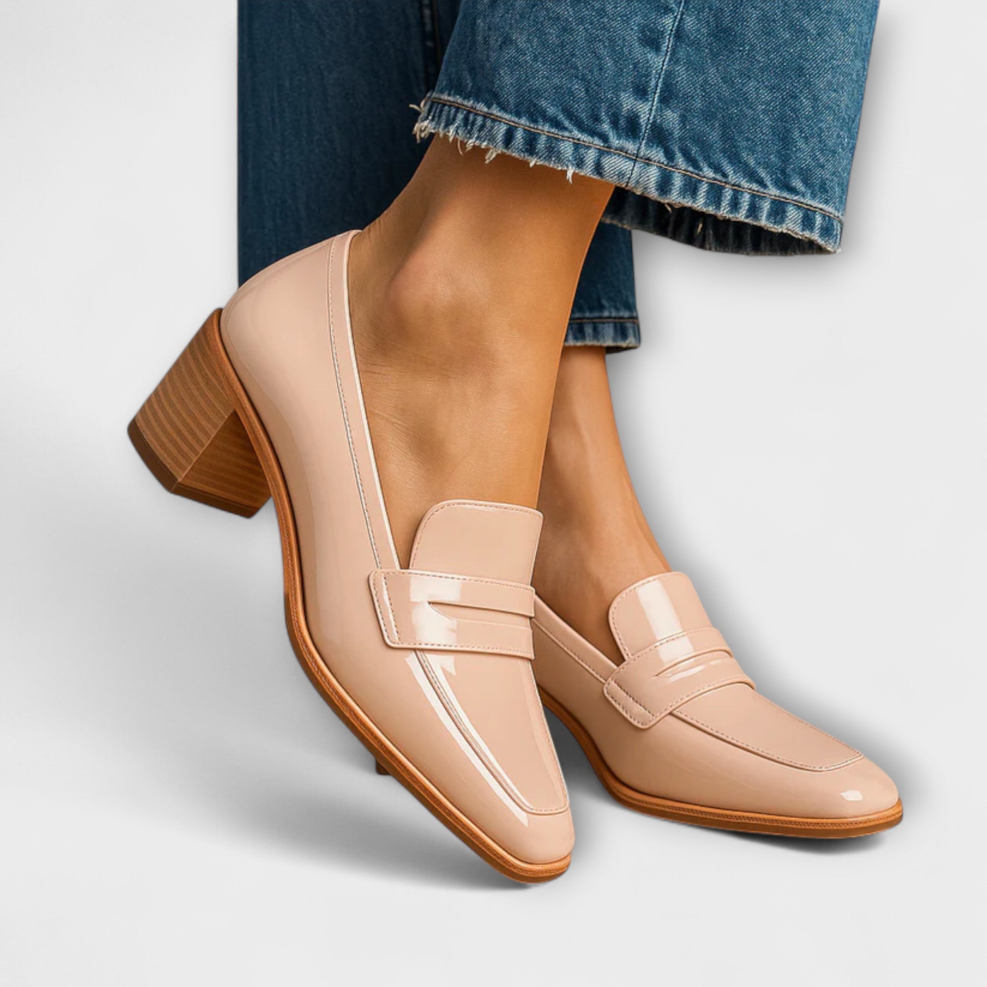 Elaine - Glanzende Loafers