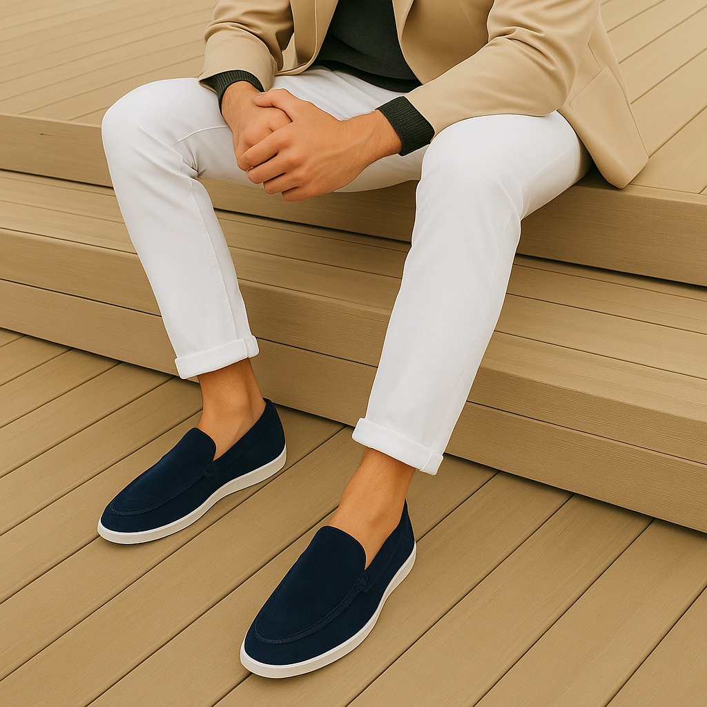 Mocasines elegantes de gamuza