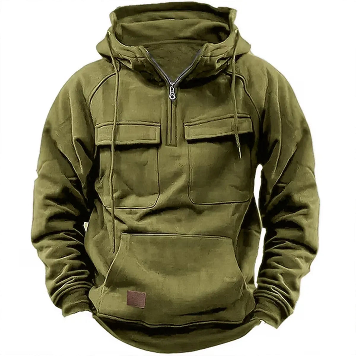 Adam – Sudadera con capucha, cremallera y bolsillos en el pecho