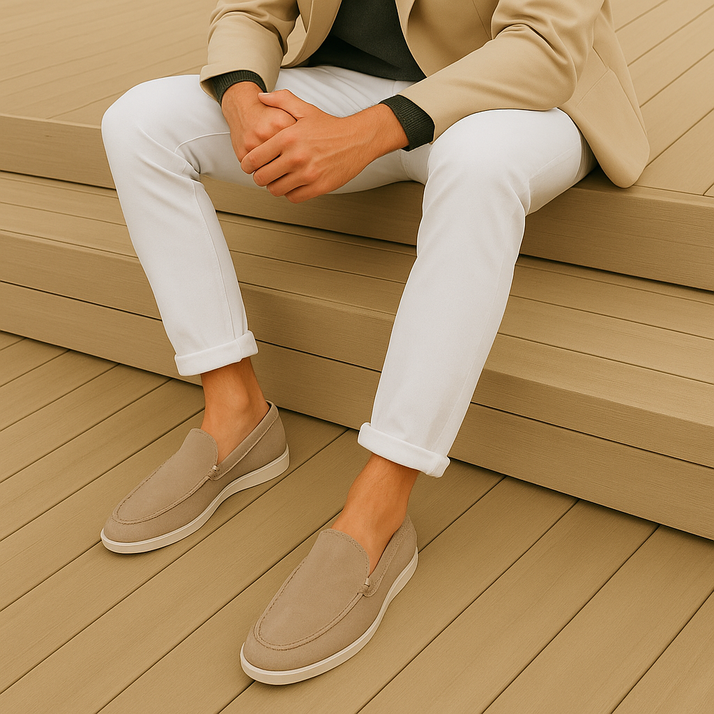 Mocasines elegantes de gamuza