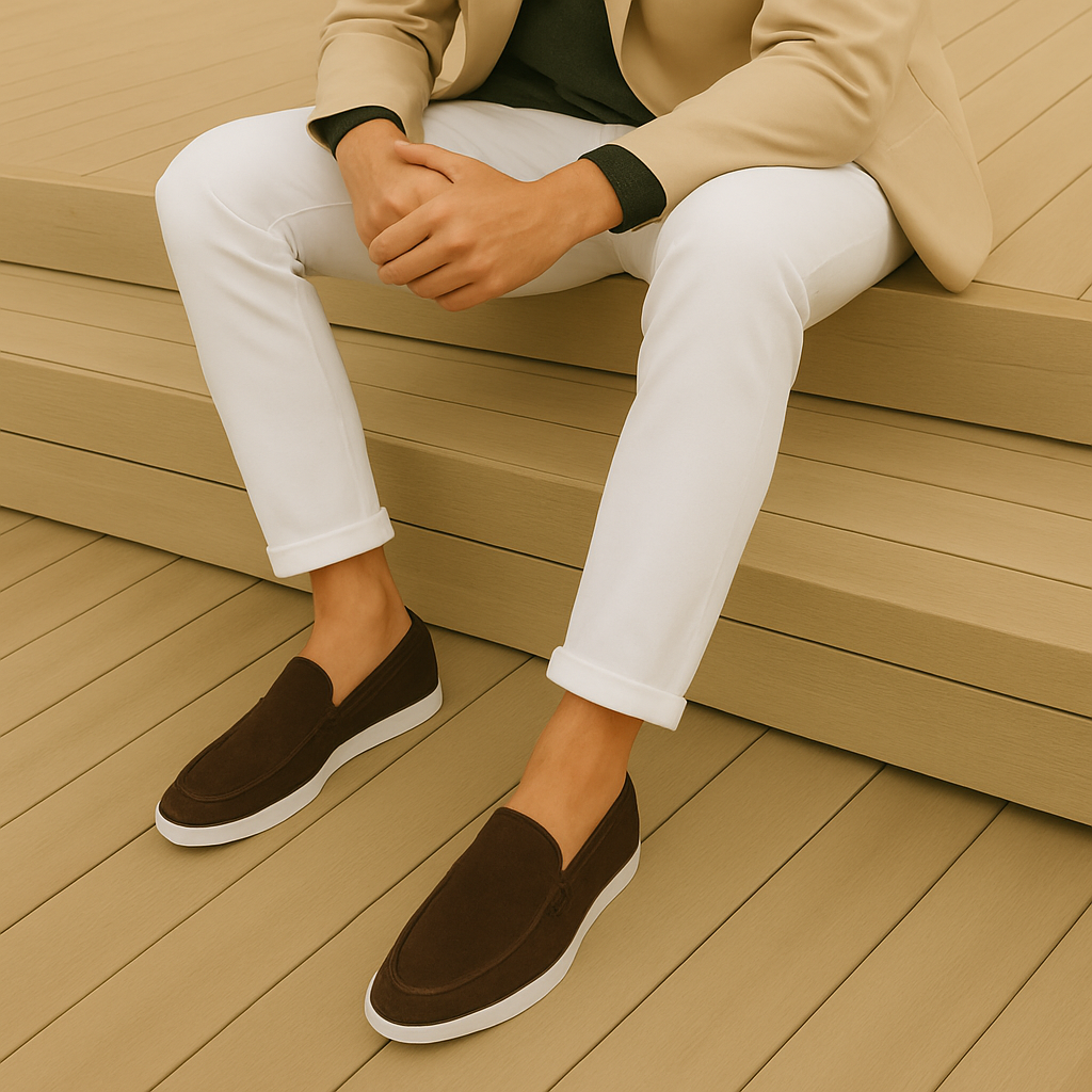 Mocasines elegantes de gamuza
